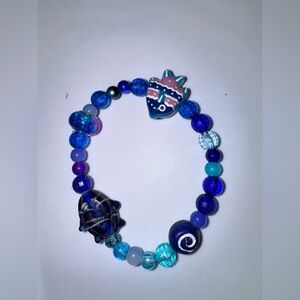 Blue and Purple Kids Beaded Bracelet